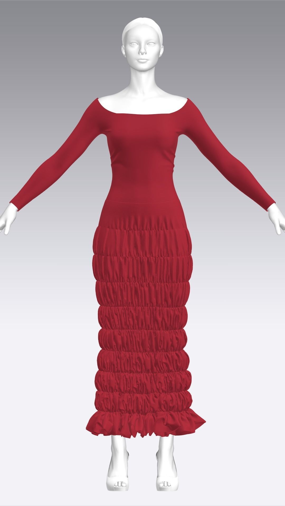 Dress Outfits MD CLO 3D ZPRJ ZPAC project files 3D model_22