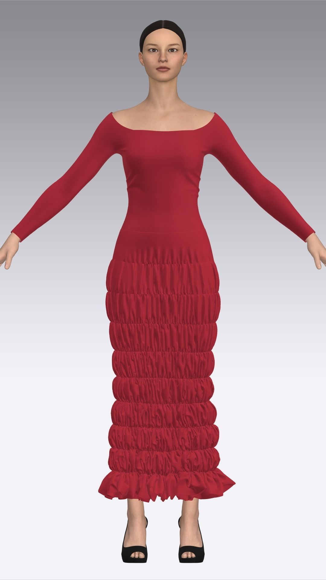 Dress Outfits MD CLO 3D ZPRJ ZPAC project files 3D model_36