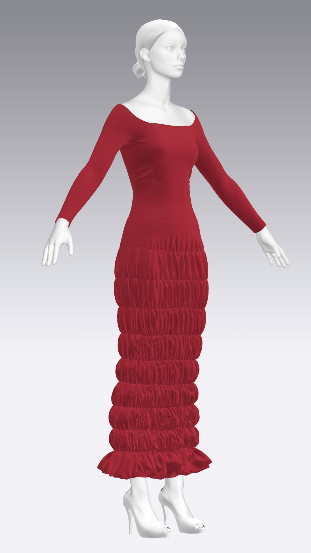 Dress Outfits MD CLO 3D ZPRJ ZPAC project files 3D model_26