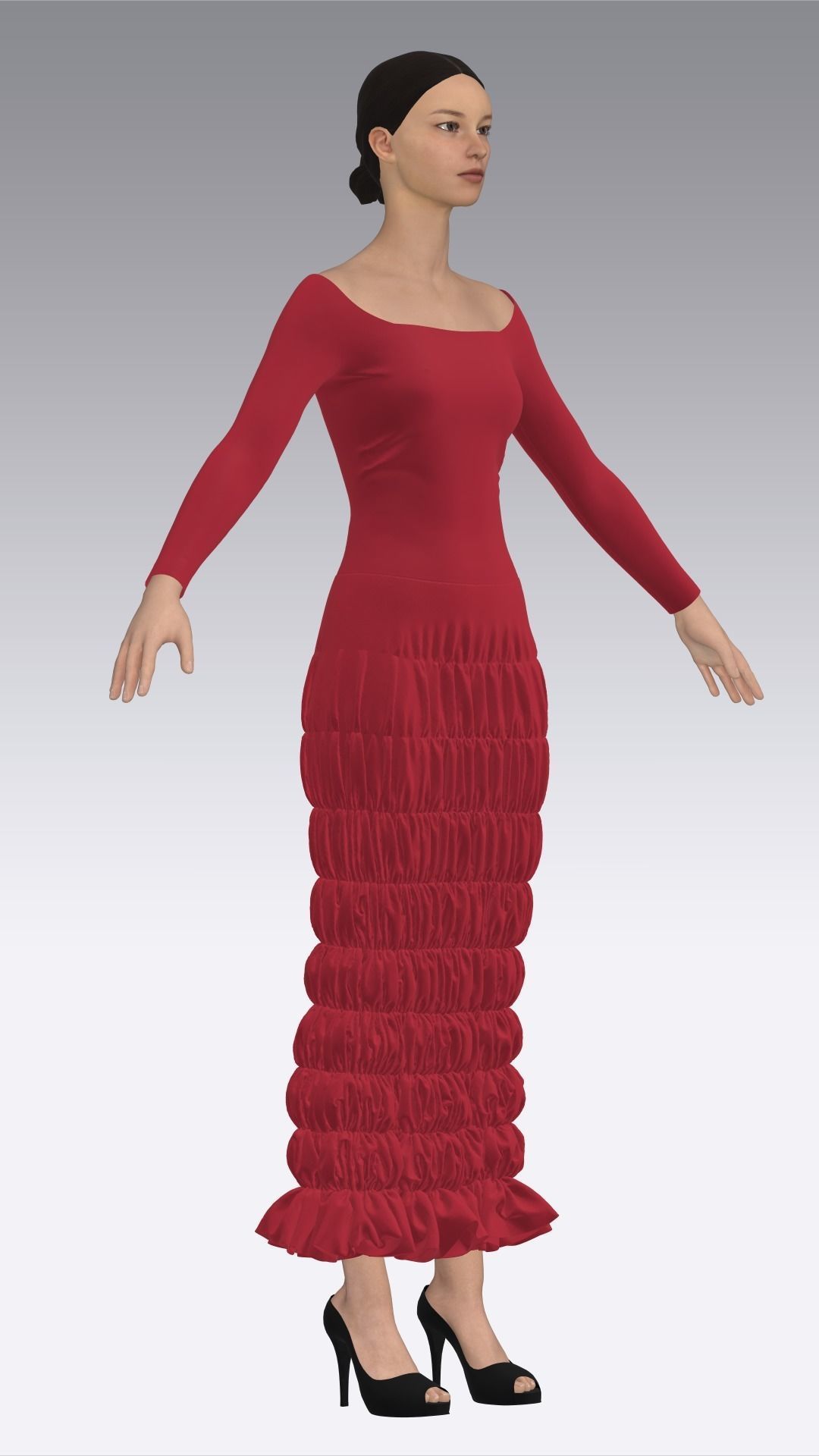 Dress Outfits MD CLO 3D ZPRJ ZPAC project files 3D model_15
