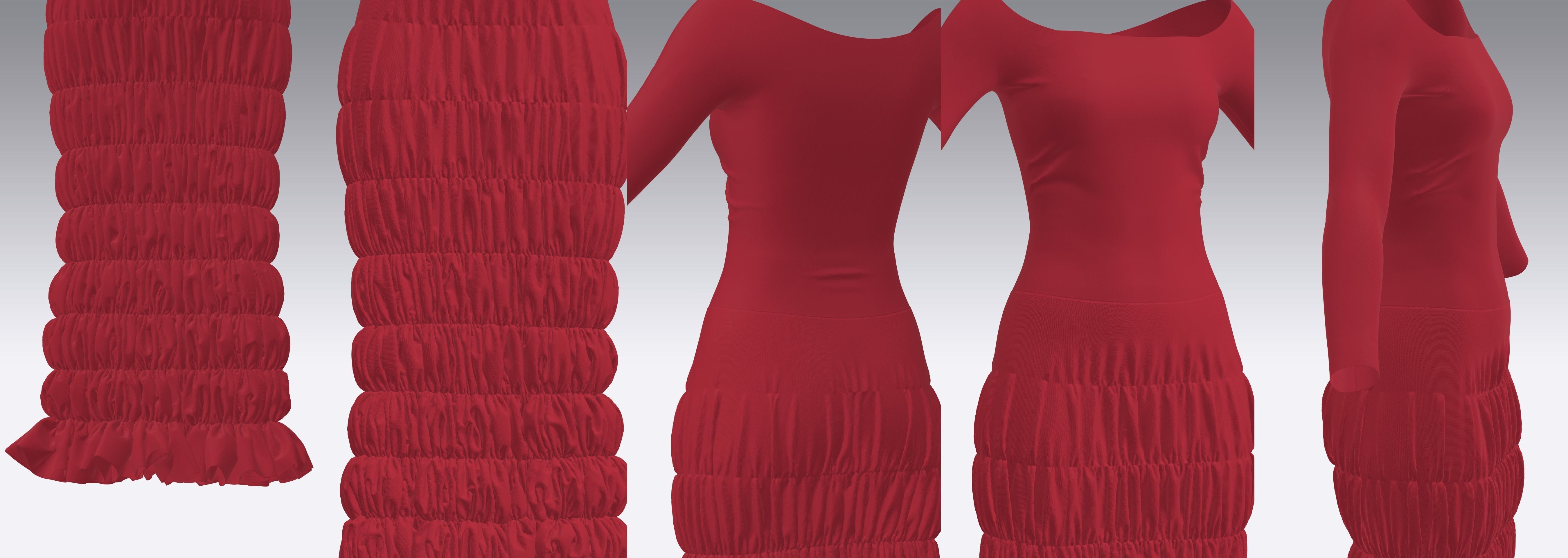 Dress Outfits MD CLO 3D ZPRJ ZPAC project files 3D model_9