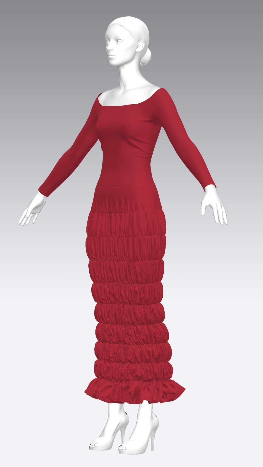 Dress Outfits MD CLO 3D ZPRJ ZPAC project files 3D model_21