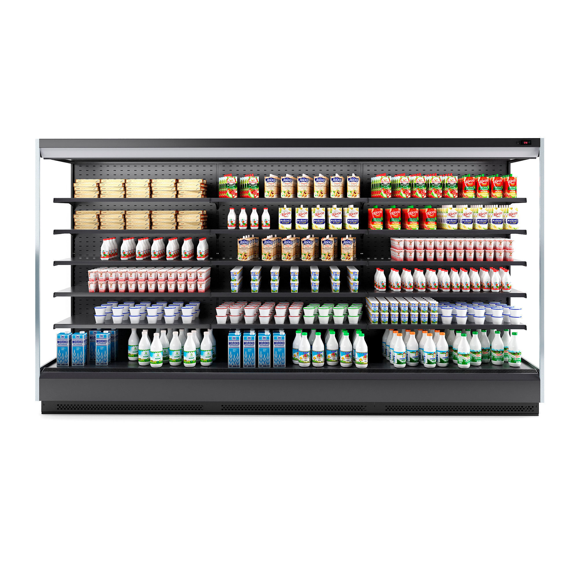 Vertical multi deck refrigerator by Arneg 3D model_1