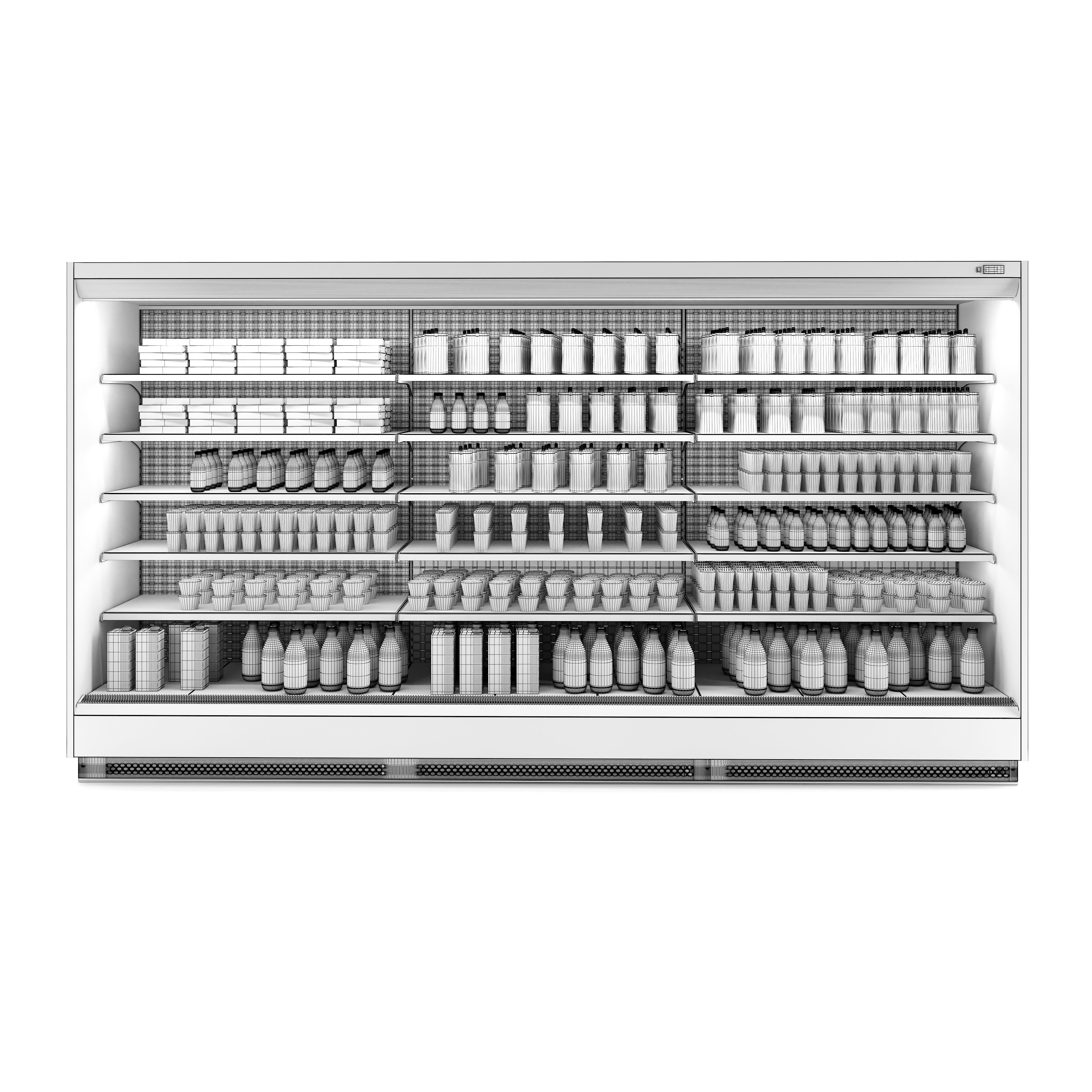 Vertical multi deck refrigerator by Arneg 3D model_3