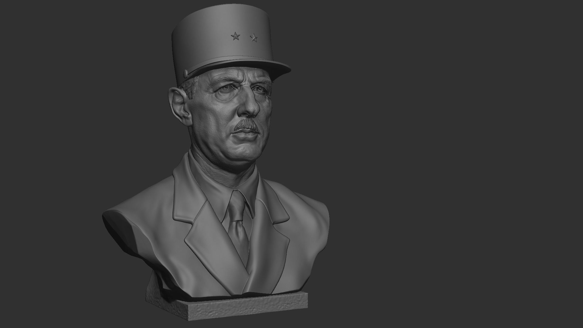 Charles de Gaulle 3D print model_33