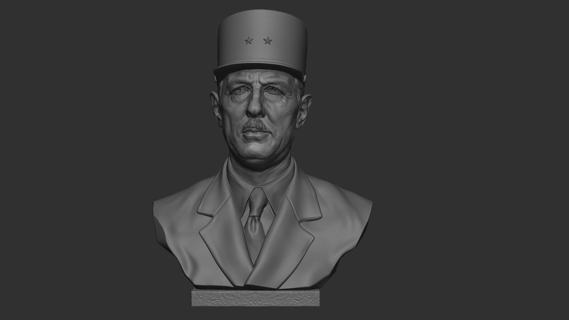 Charles de Gaulle 3D print model_36