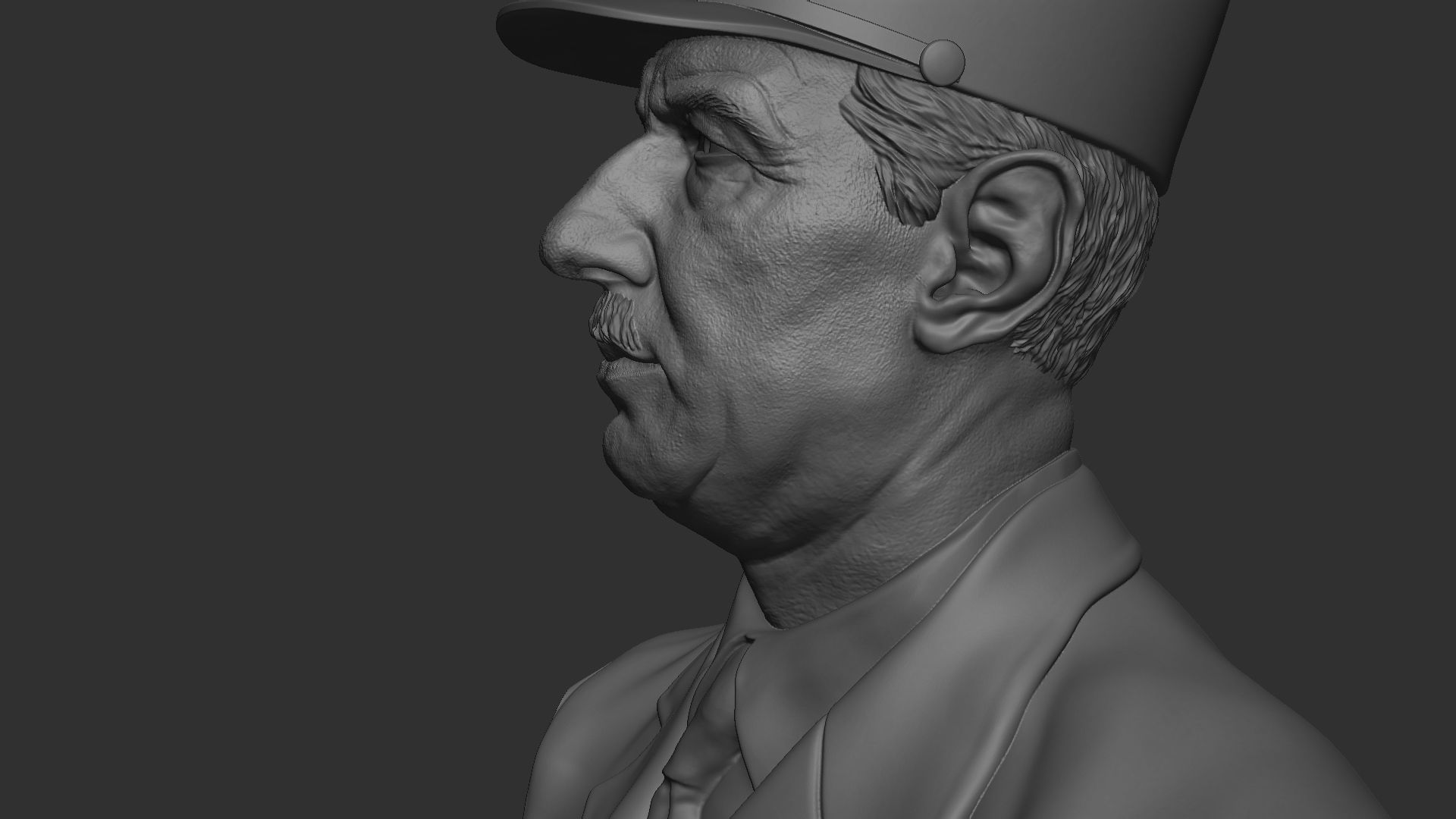 Charles de Gaulle 3D print model_45