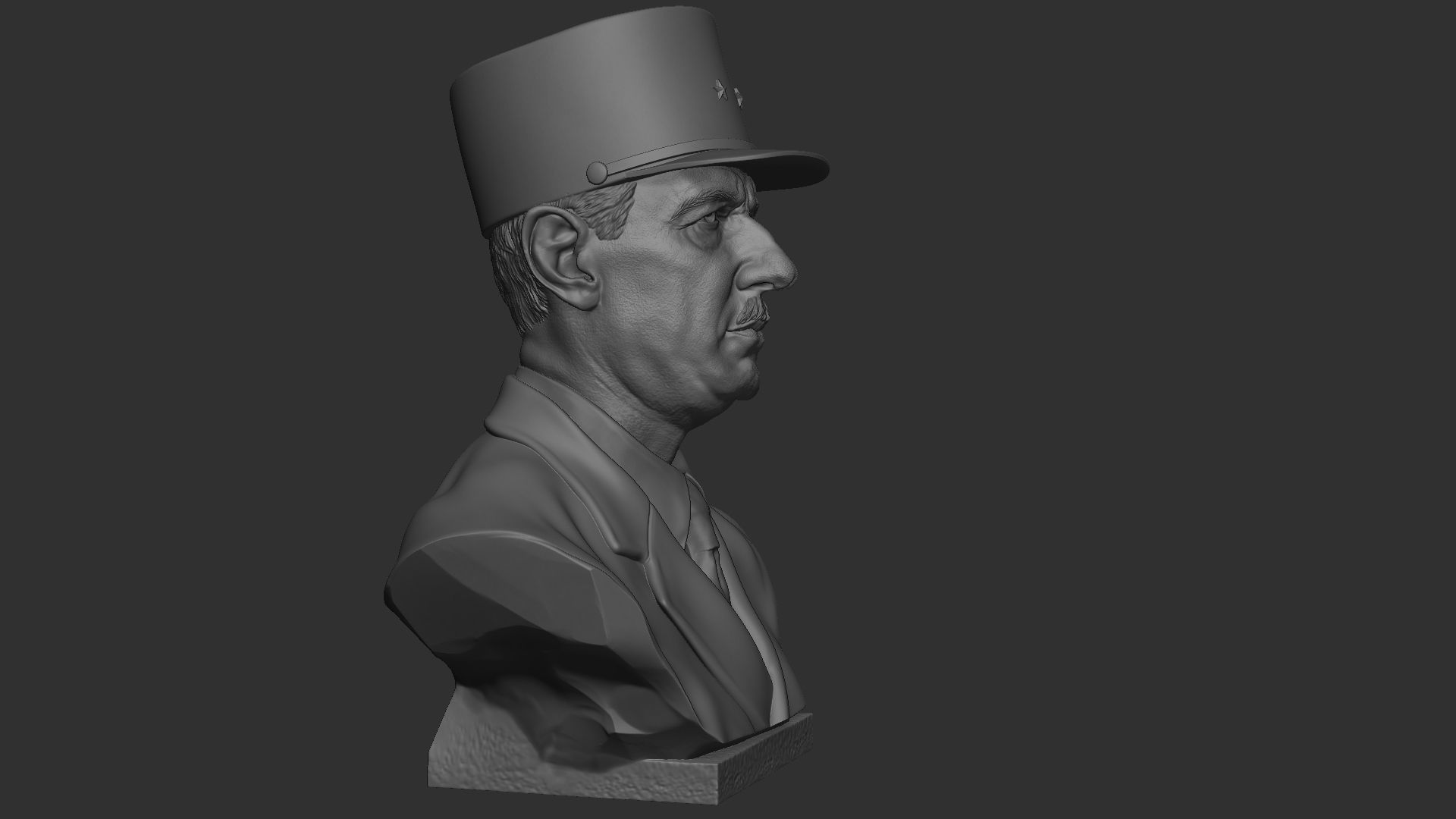 Charles de Gaulle 3D print model_29