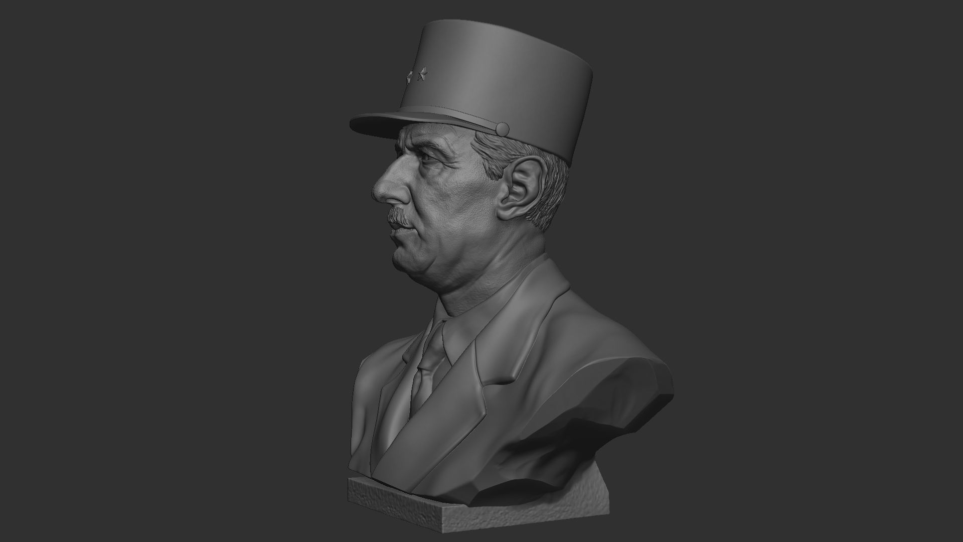 Charles de Gaulle 3D print model_49