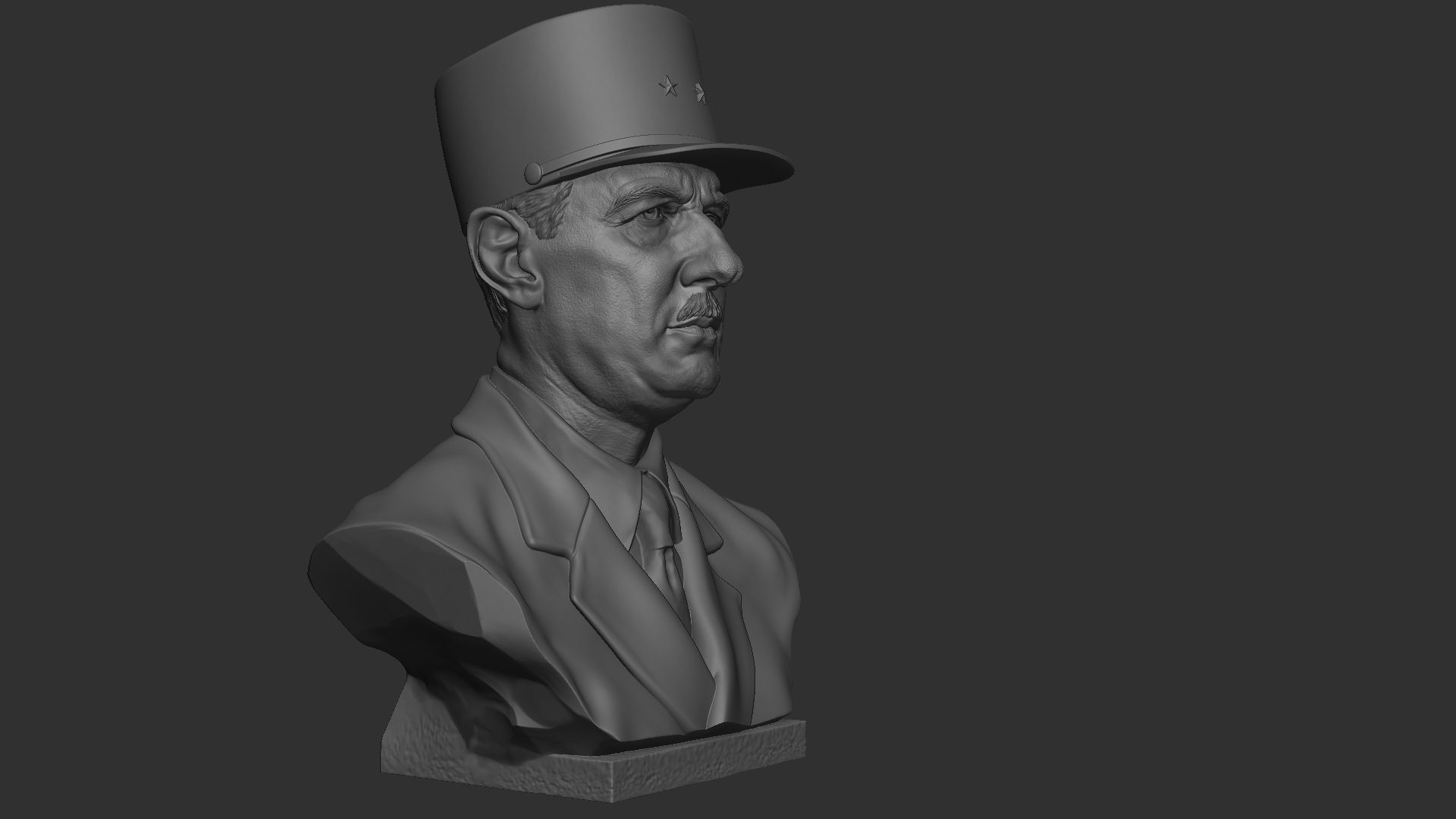 Charles de Gaulle 3D print model_31