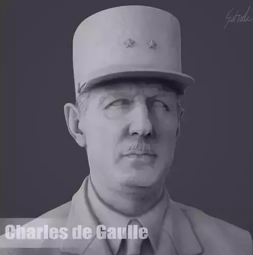 Charles de Gaulle 3D print model