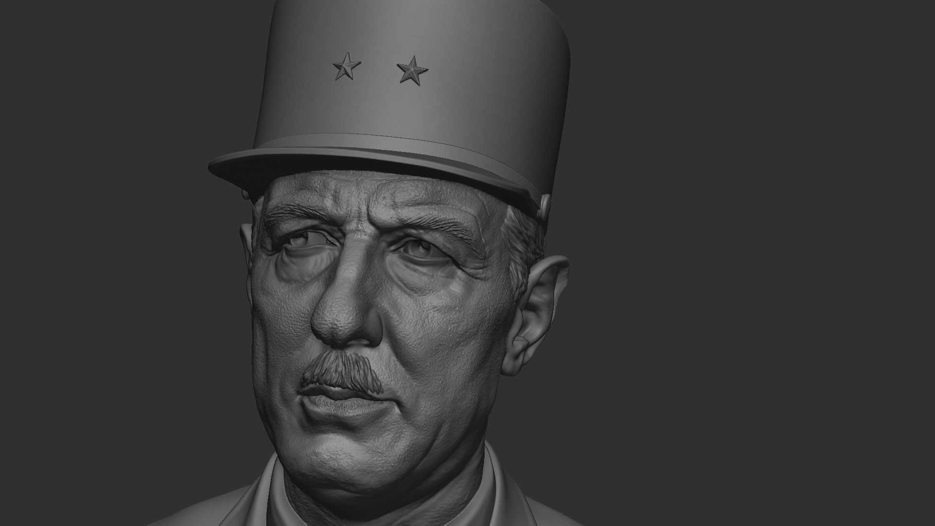 Charles de Gaulle 3D print model_39