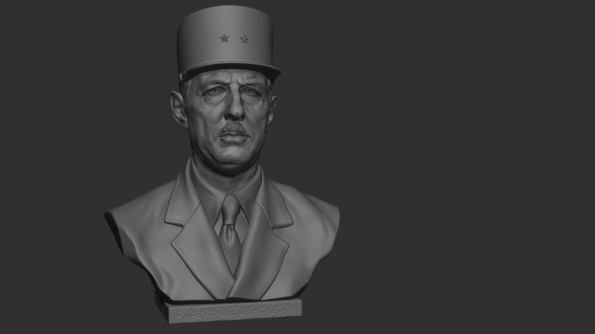 Charles de Gaulle 3D print model_35