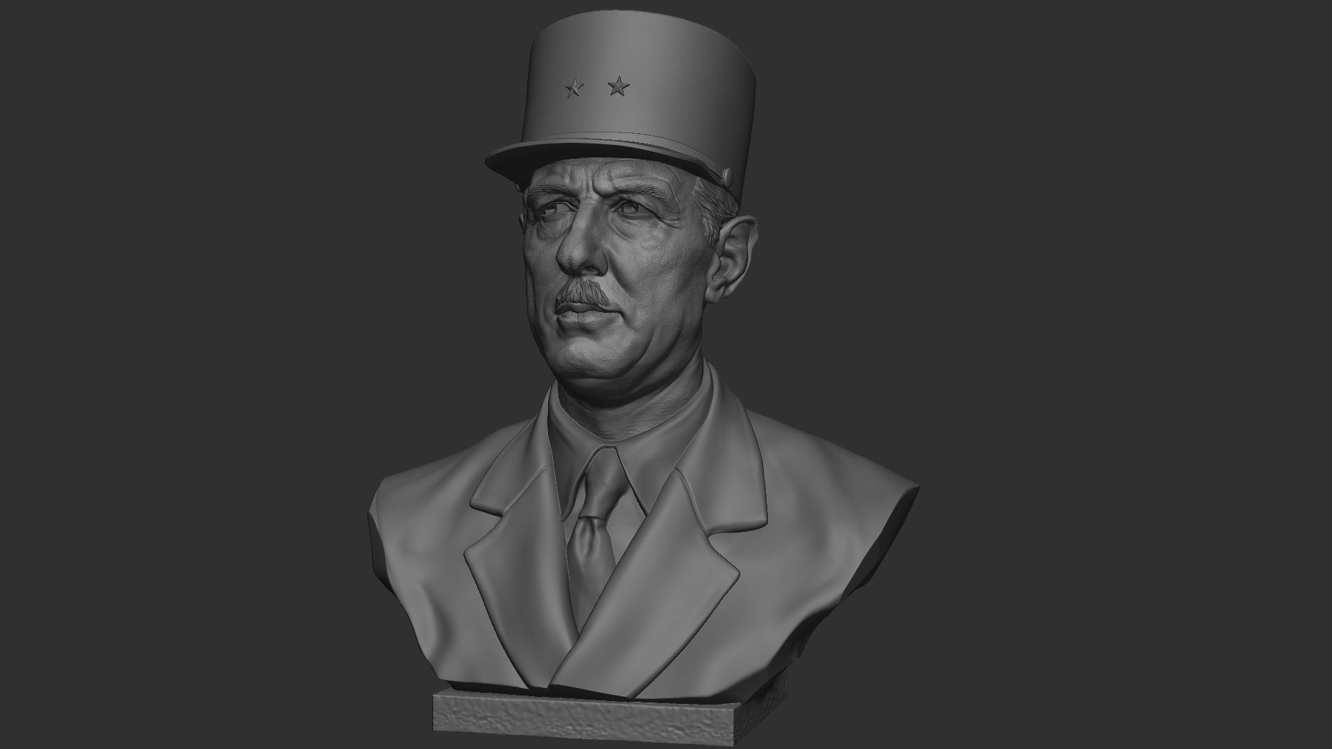 Charles de Gaulle 3D print model_15
