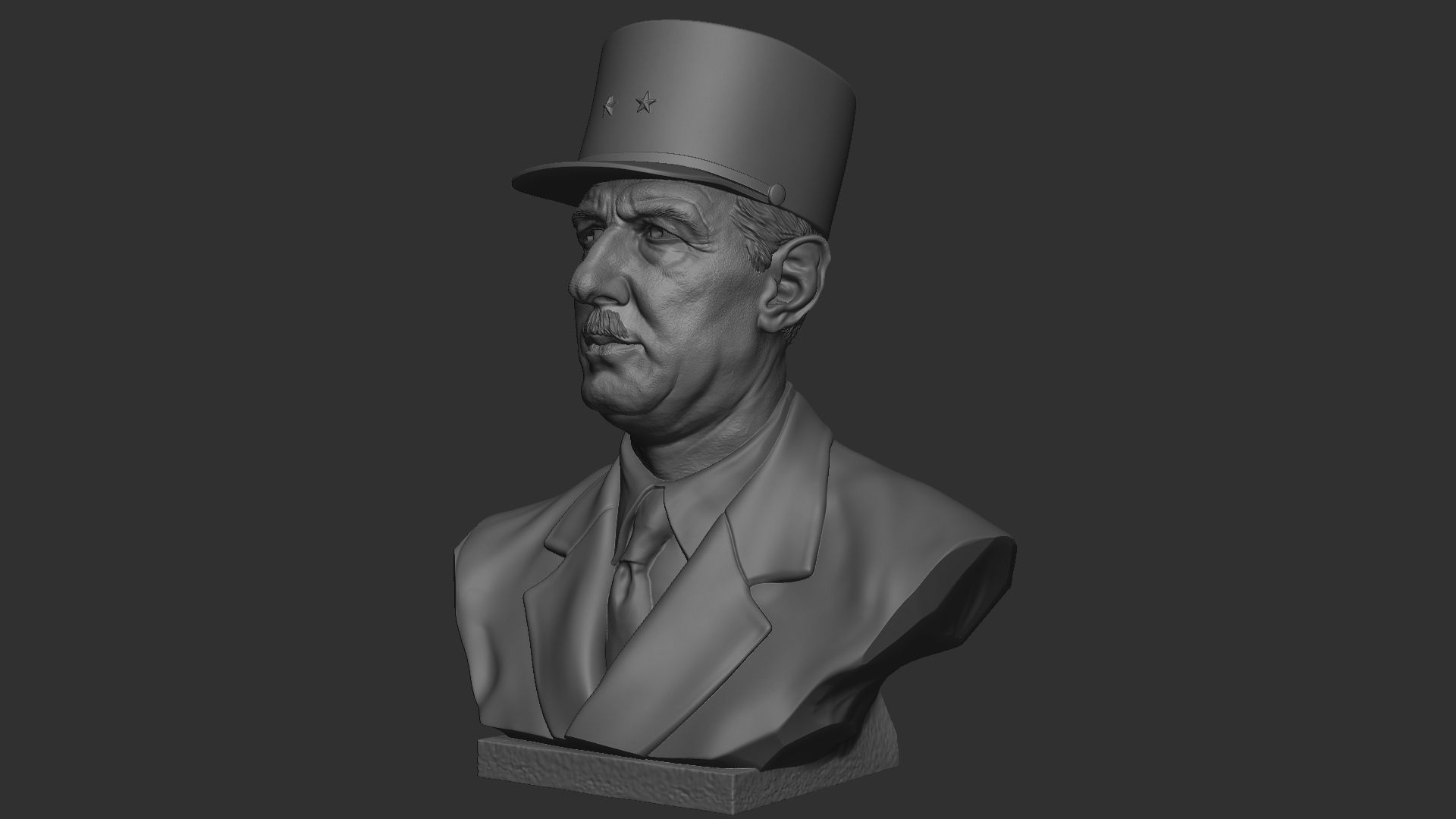 Charles de Gaulle 3D print model_37