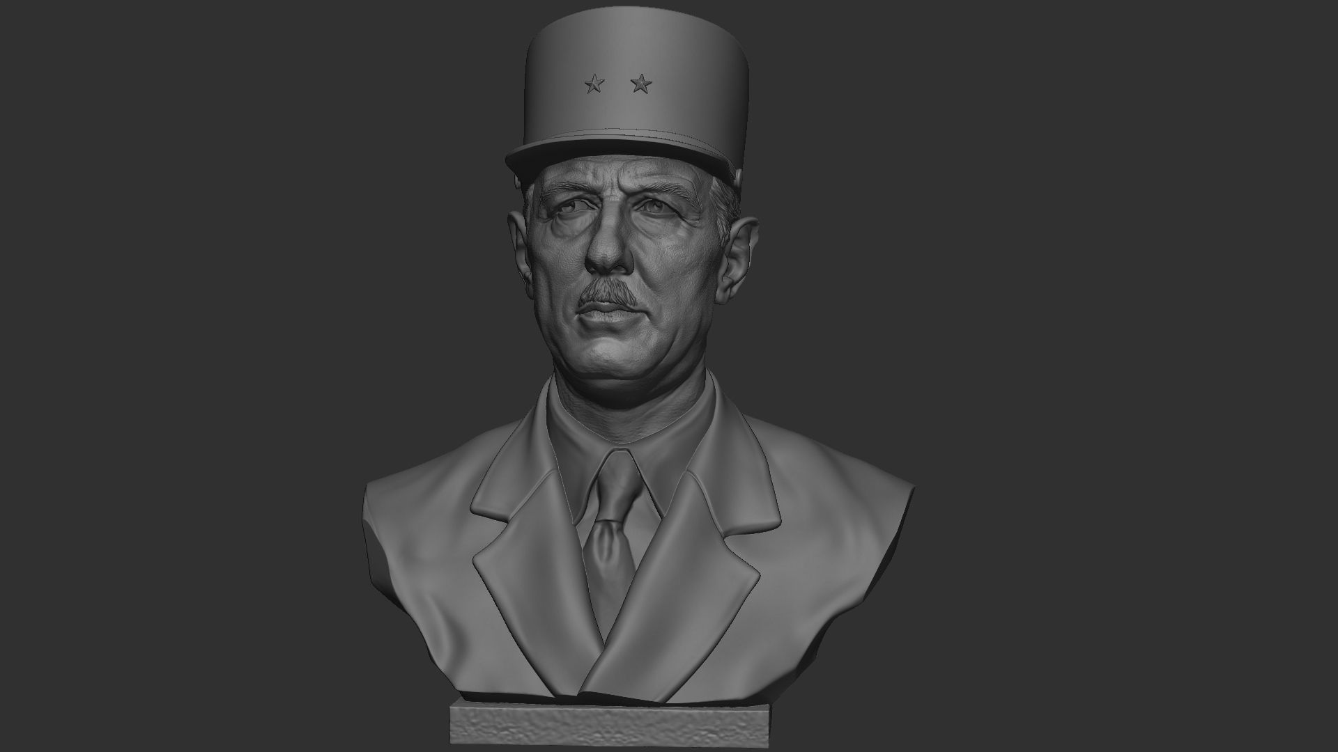 Charles de Gaulle 3D print model_4