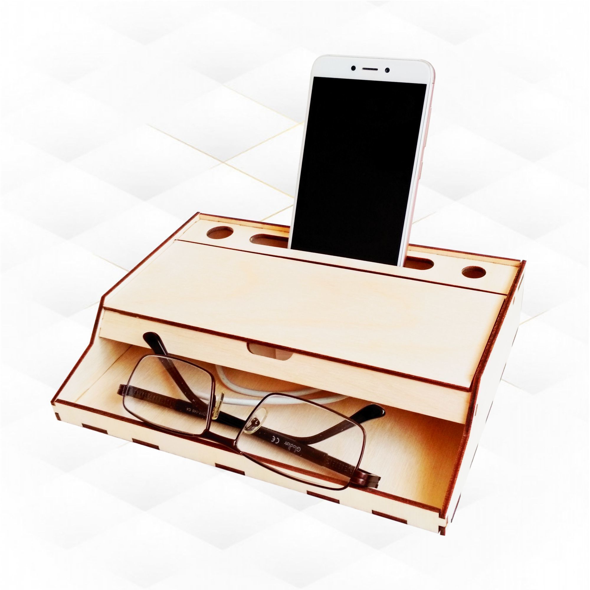 Gift storage box svg dxf pattern for laser cut machines 3D print model_3