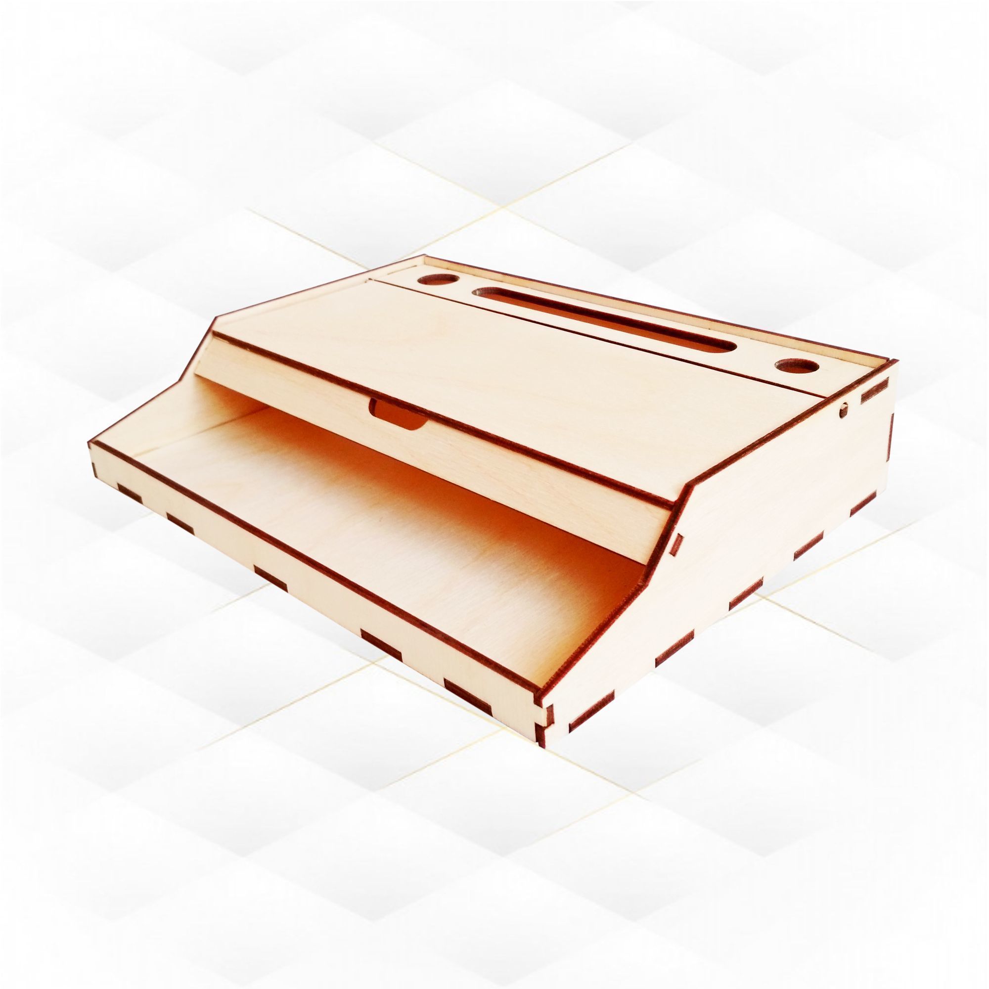 Gift storage box svg dxf pattern for laser cut machines 3D print model_5