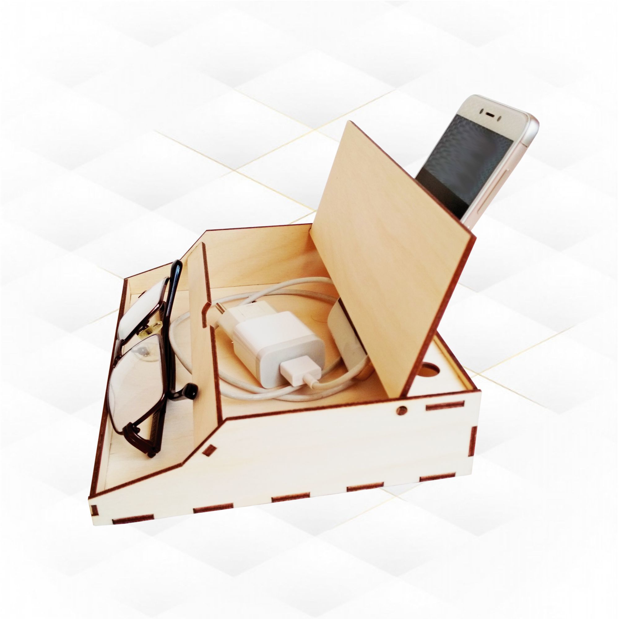 Gift storage box svg dxf pattern for laser cut machines 3D print model_1