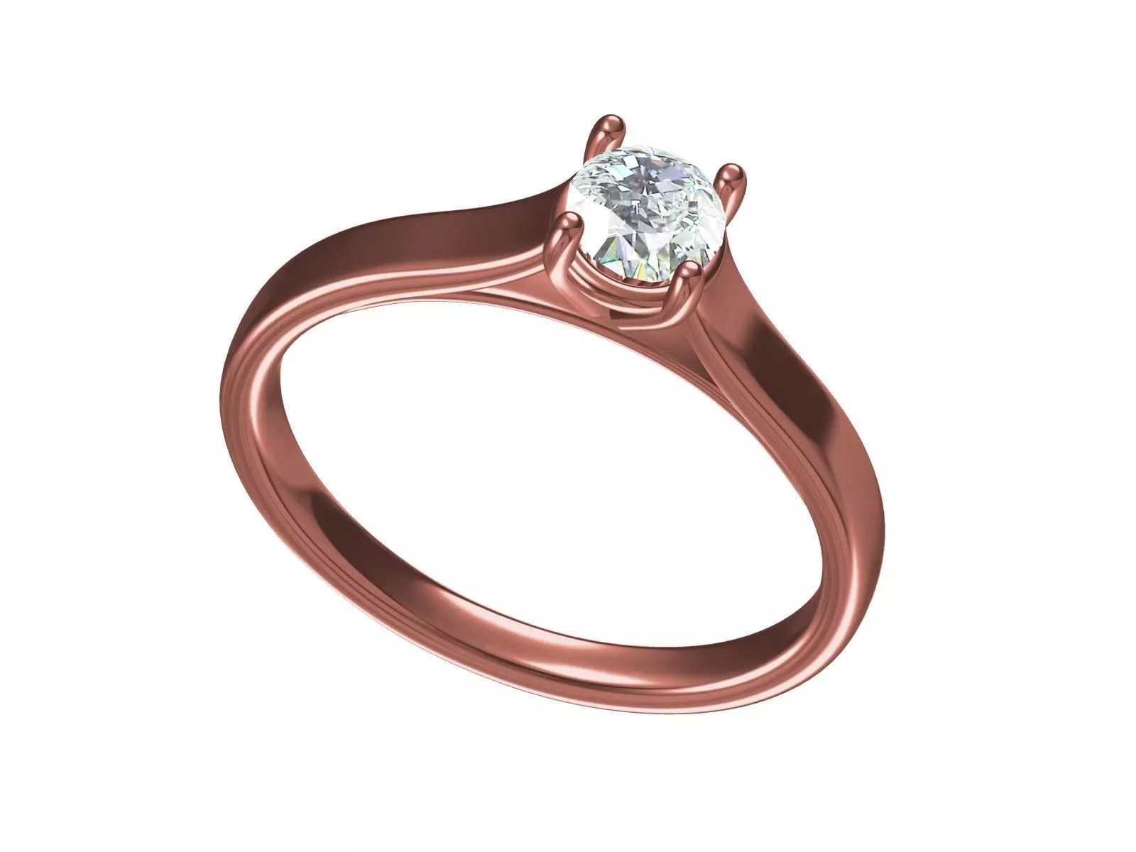 Antique Cathedral Engagement Ring For Women 3D print model