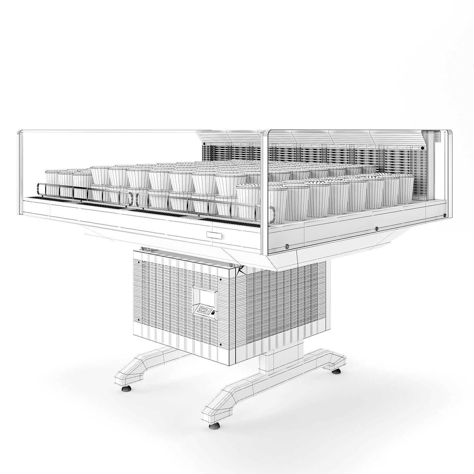 Open island fridge Sendai 2 by Arneg 3D model_3