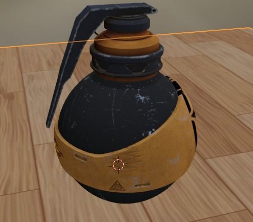 Realistic Hand Grenade Low-poly 3D model_14