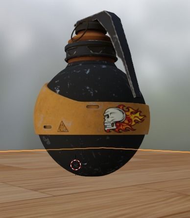 Realistic Hand Grenade Low-poly 3D model_16