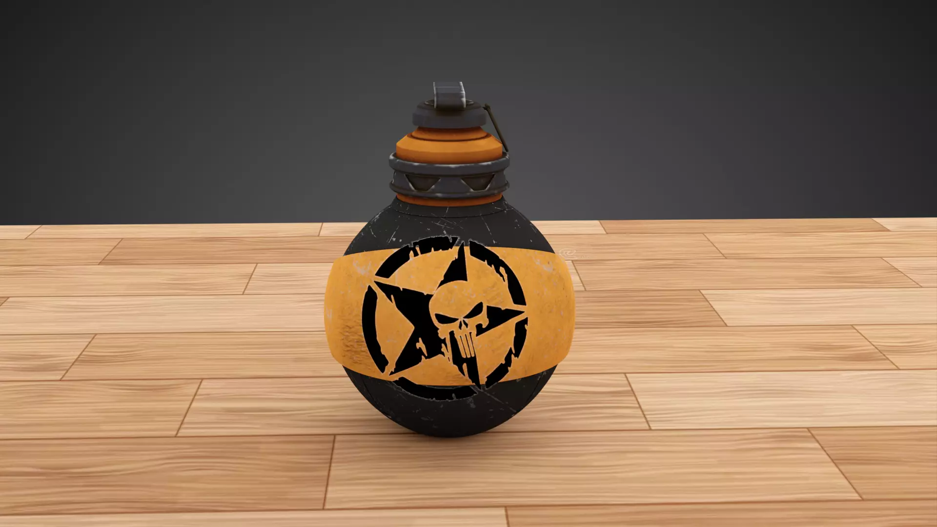 Realistic Hand Grenade Low-poly 3D model_0