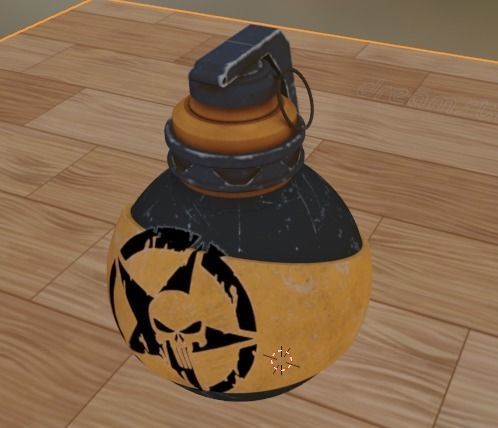 Realistic Hand Grenade Low-poly 3D model_12