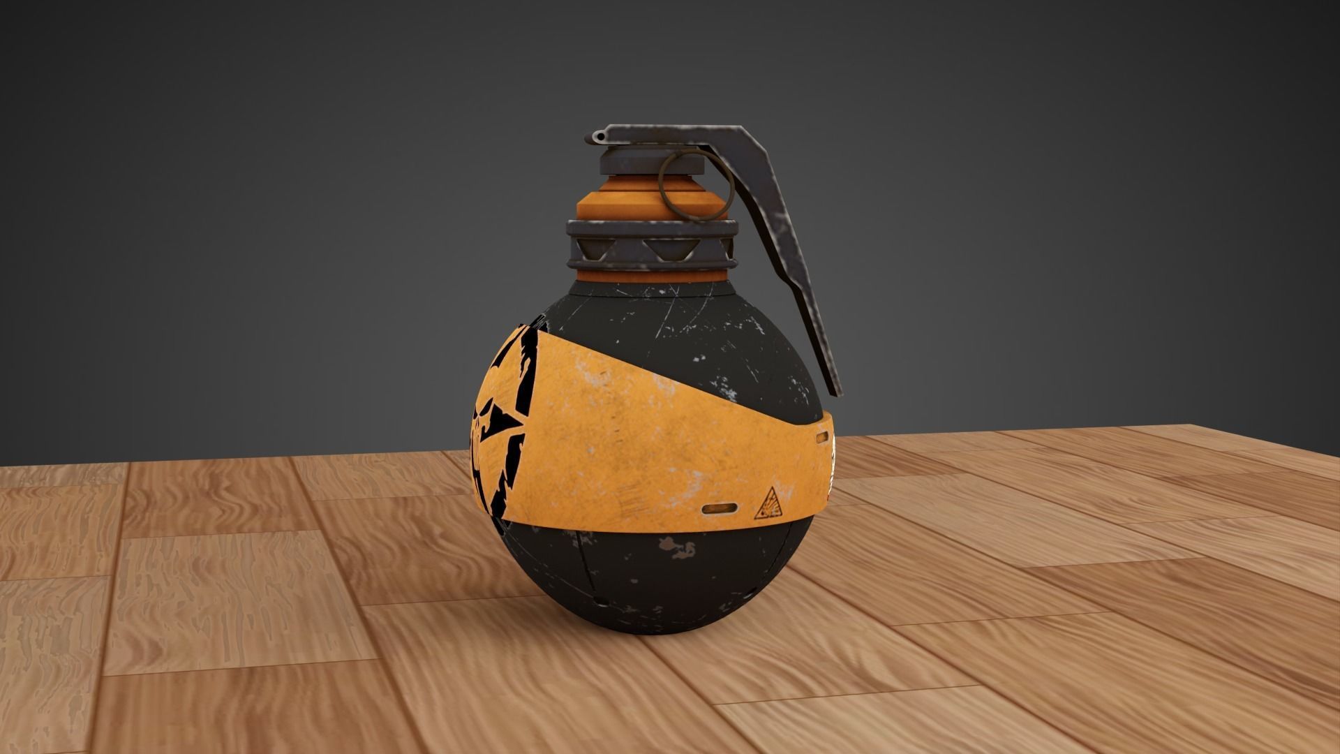 Realistic Hand Grenade Low-poly 3D model_4