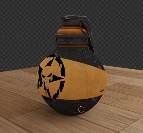 Realistic Hand Grenade Low-poly 3D model_18