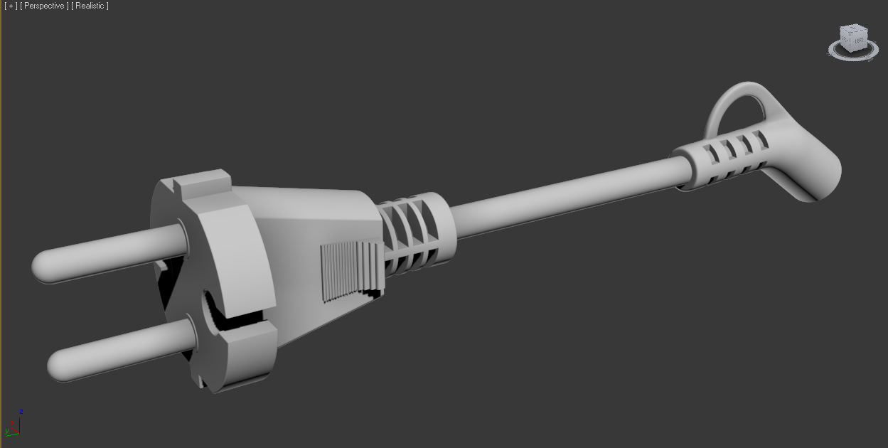 Electric plug 3D model_2