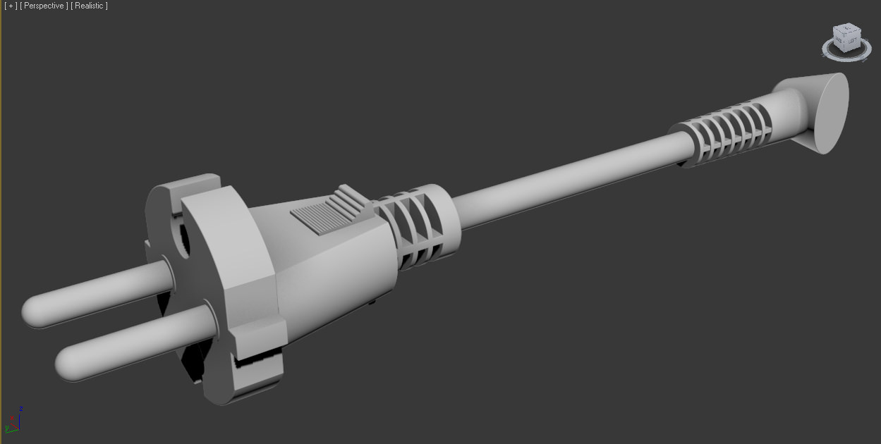 Electric plug 3D model_1