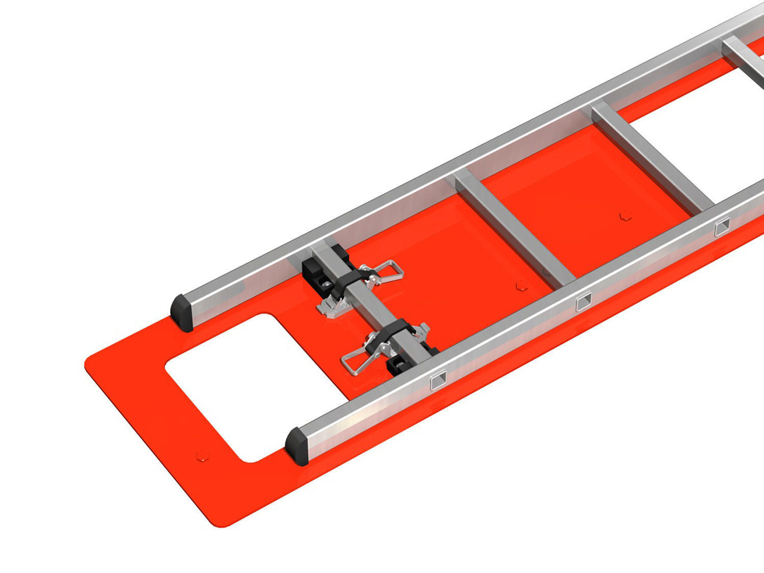 Alu ladder with vehicle mounting 3D model_4