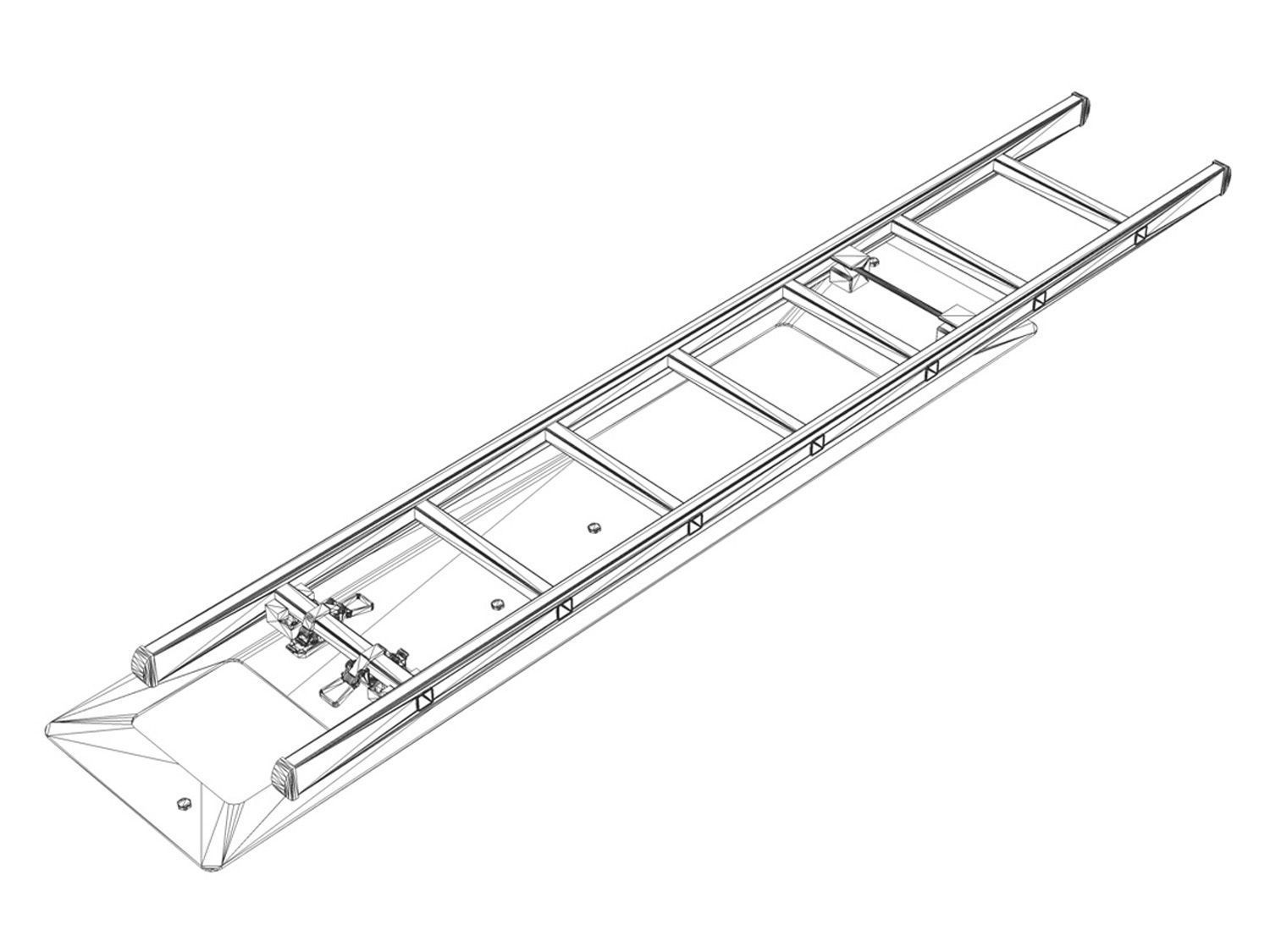 Alu ladder with vehicle mounting 3D model_7