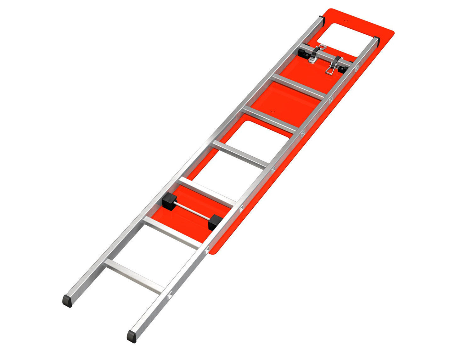 Alu ladder with vehicle mounting 3D model_2