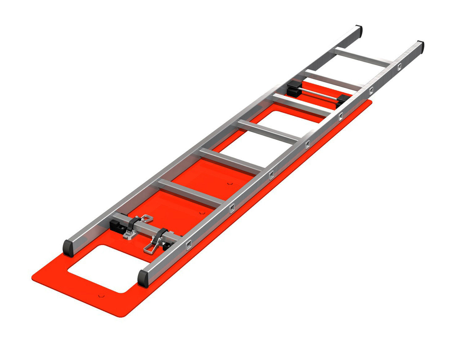 Alu ladder with vehicle mounting 3D model_1