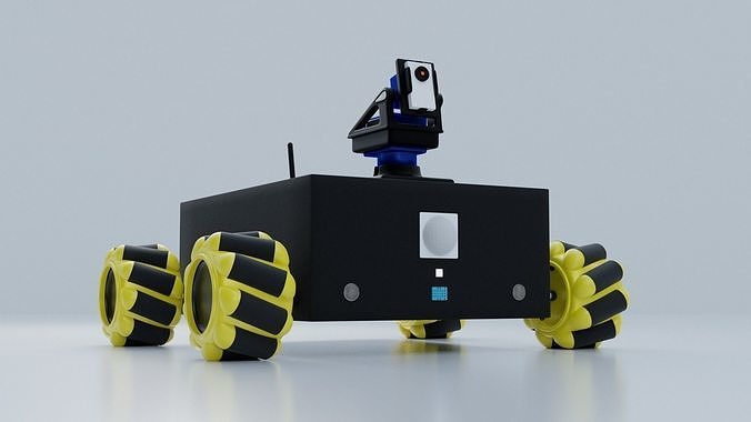 Rover robot with wheels Free 3D model
