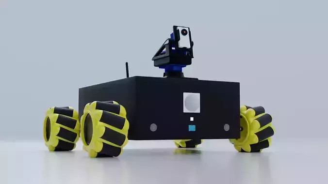 Rover robot with wheels Free 3D model