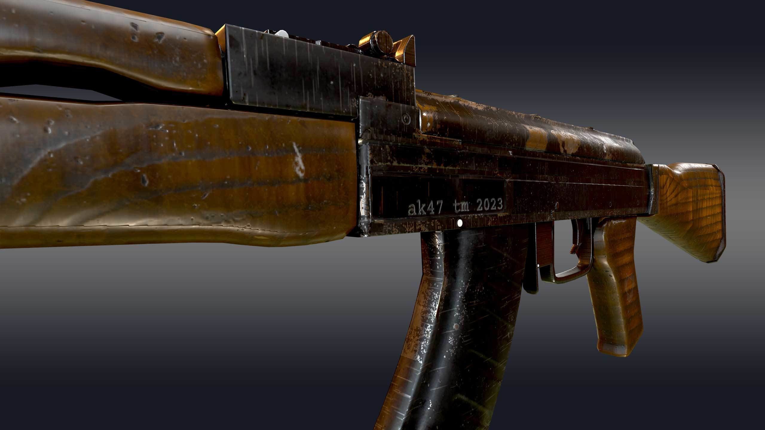 AK-47 Rifle 3D model_7
