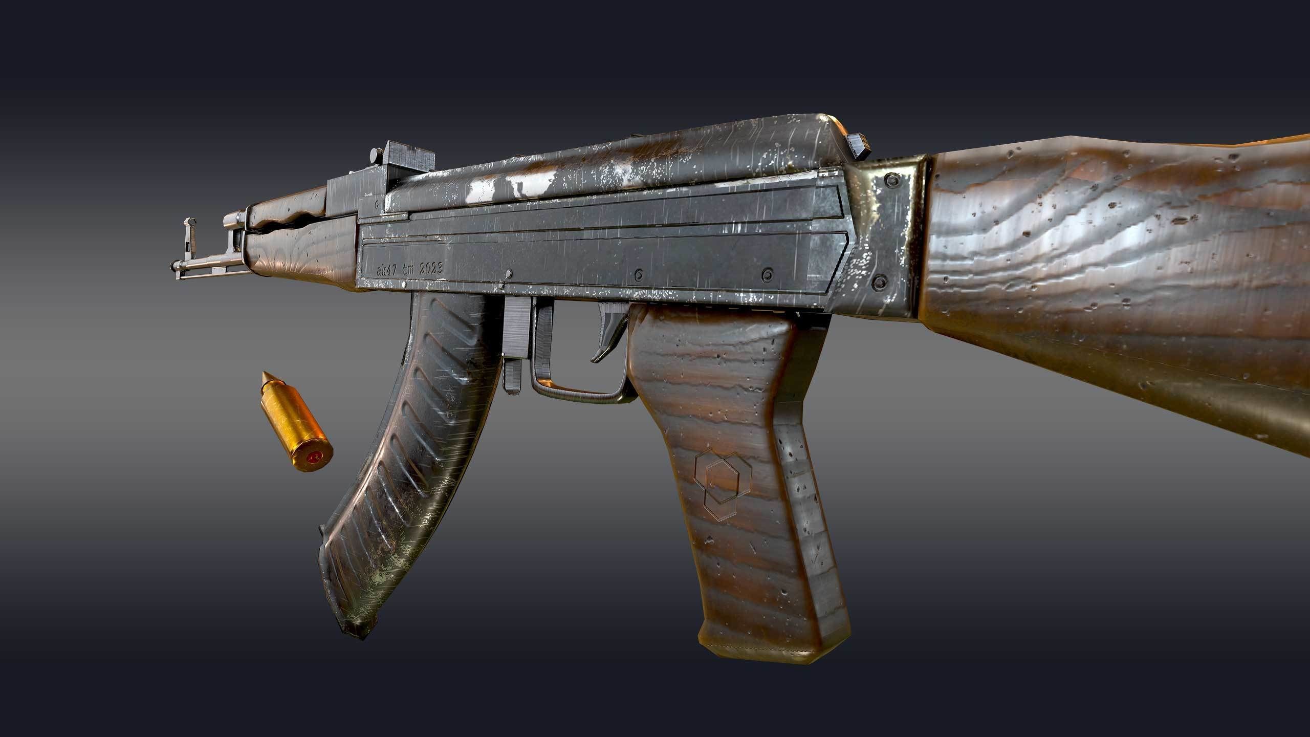 AK-47 Rifle 3D model_5