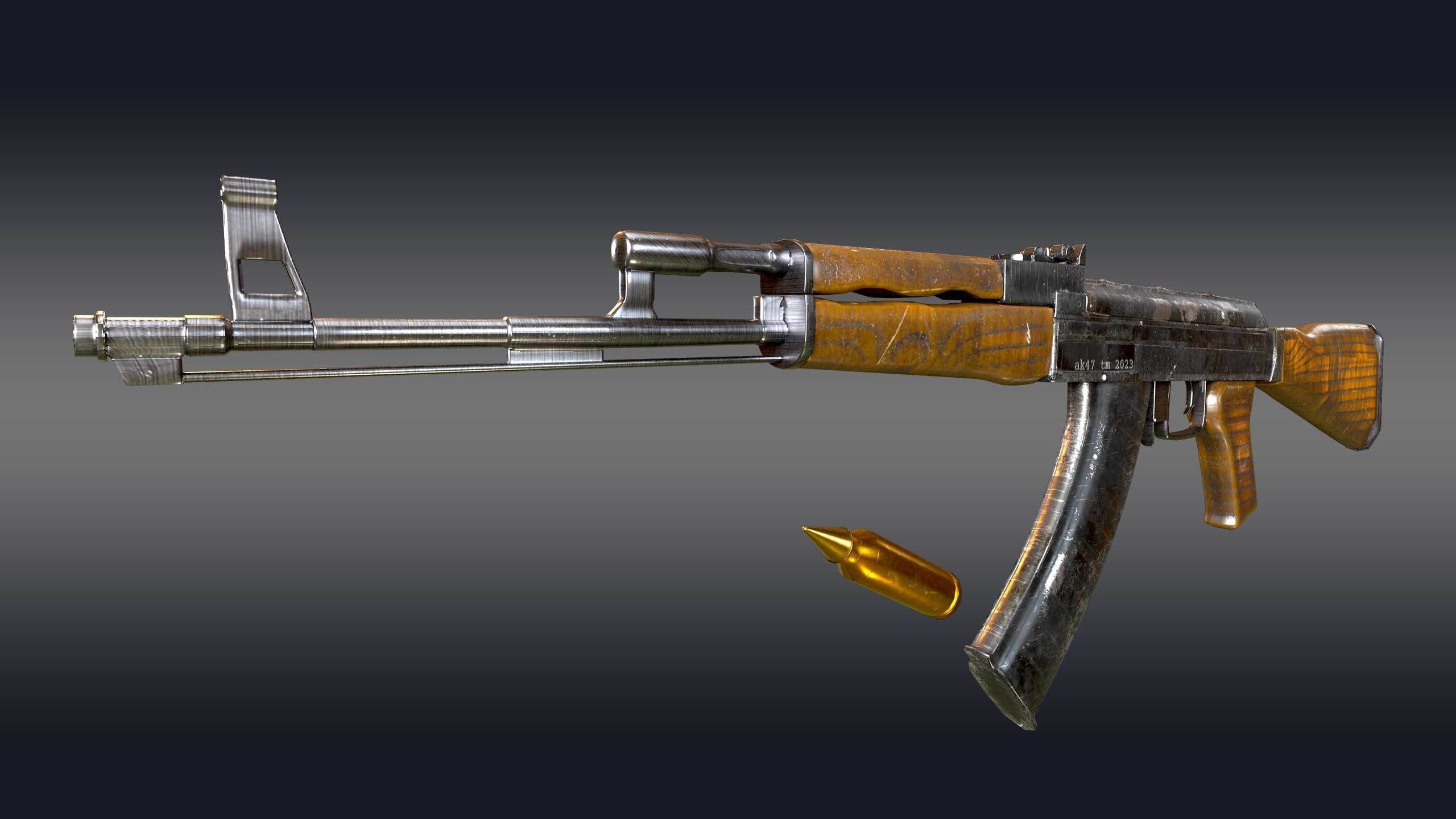 AK-47 Rifle 3D model_4