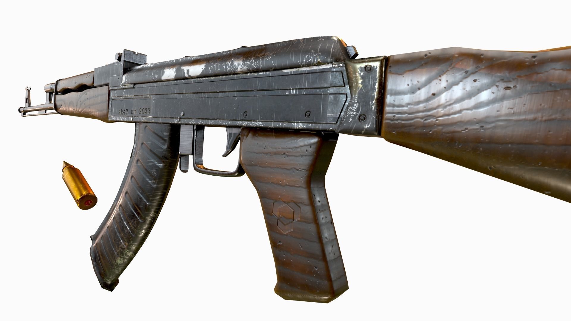 AK-47 Rifle 3D model_8