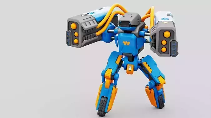 MILITARY BOT B-450  RIGGED