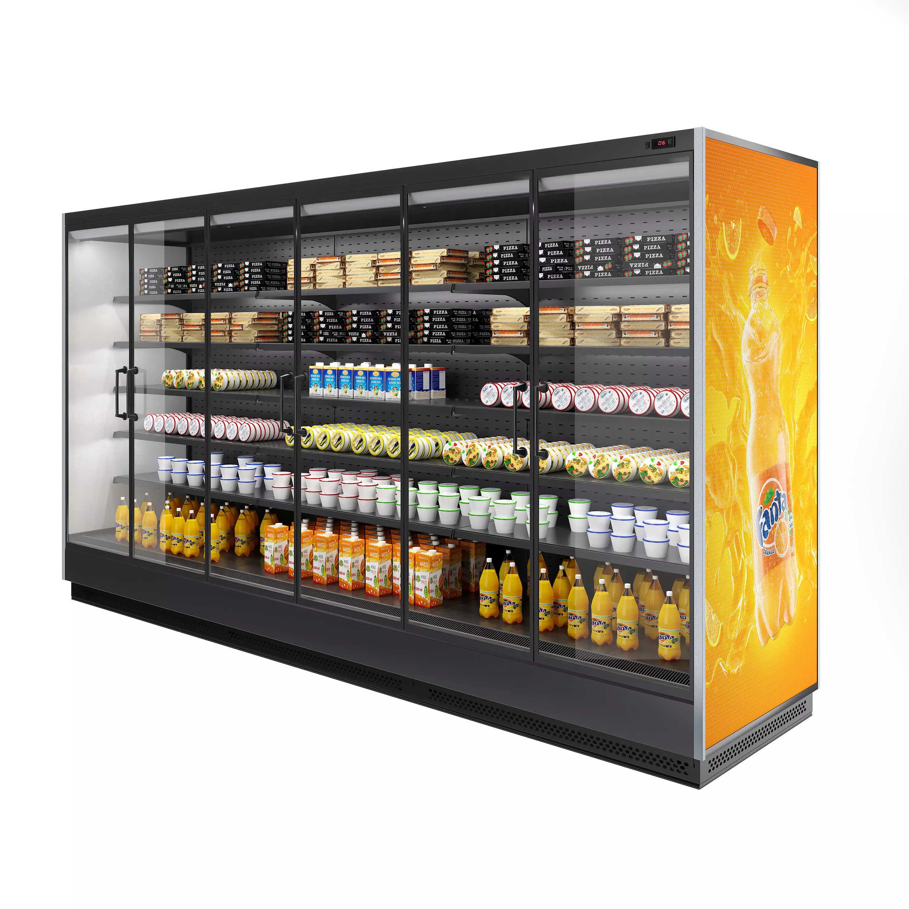 Vertical Refrigerated Display Case 3D model_0