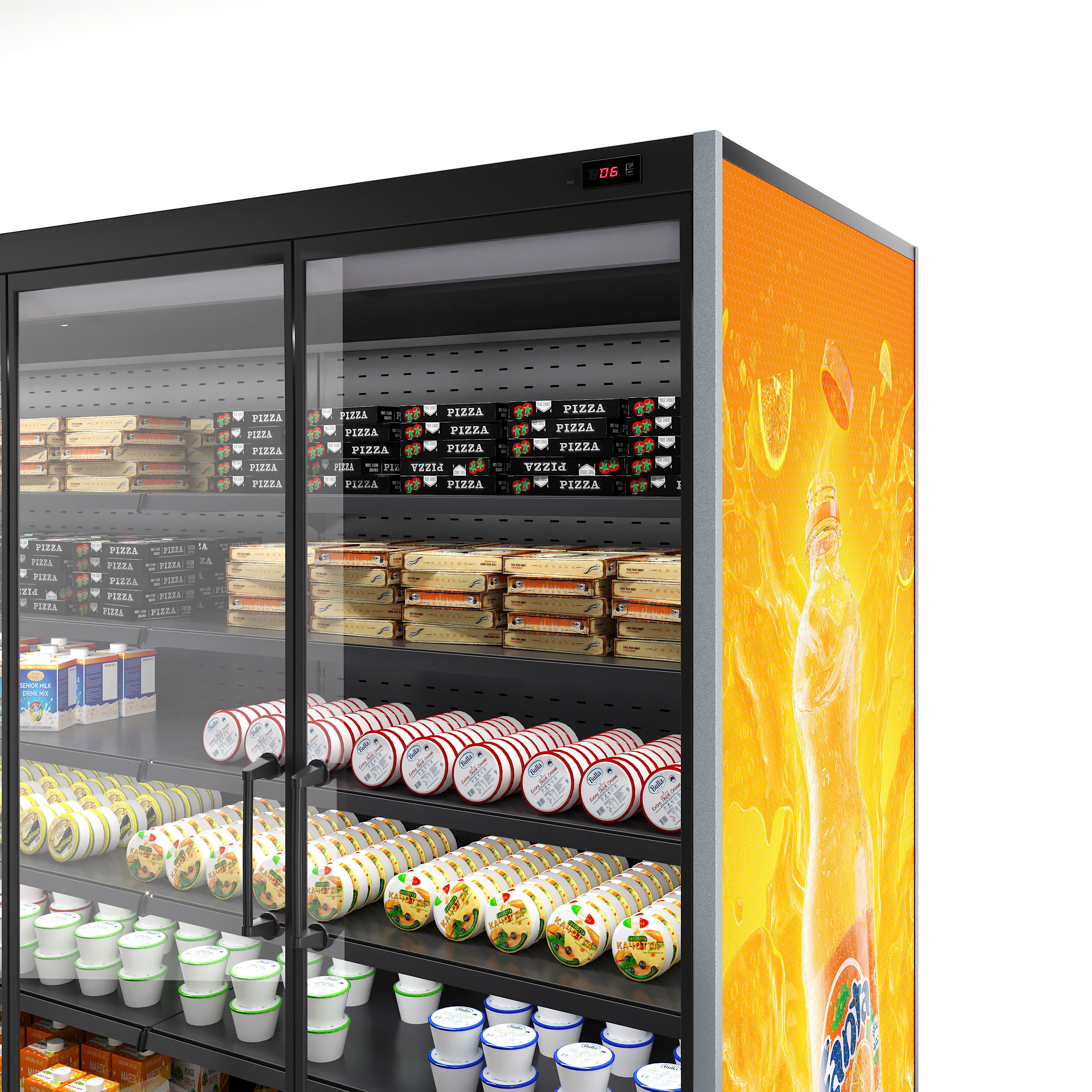 Vertical Refrigerated Display Case 3D model_3