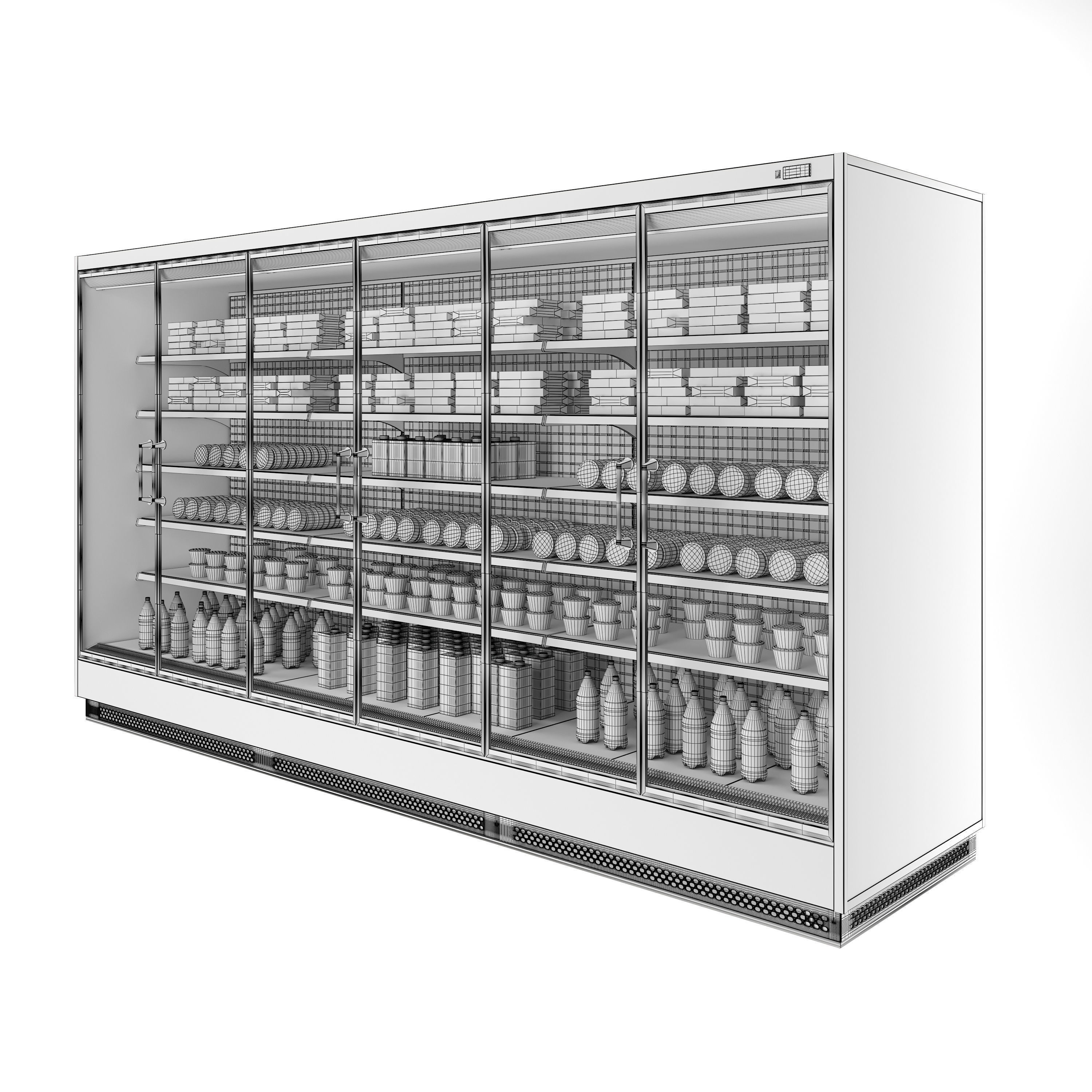 Vertical Refrigerated Display Case 3D model_4