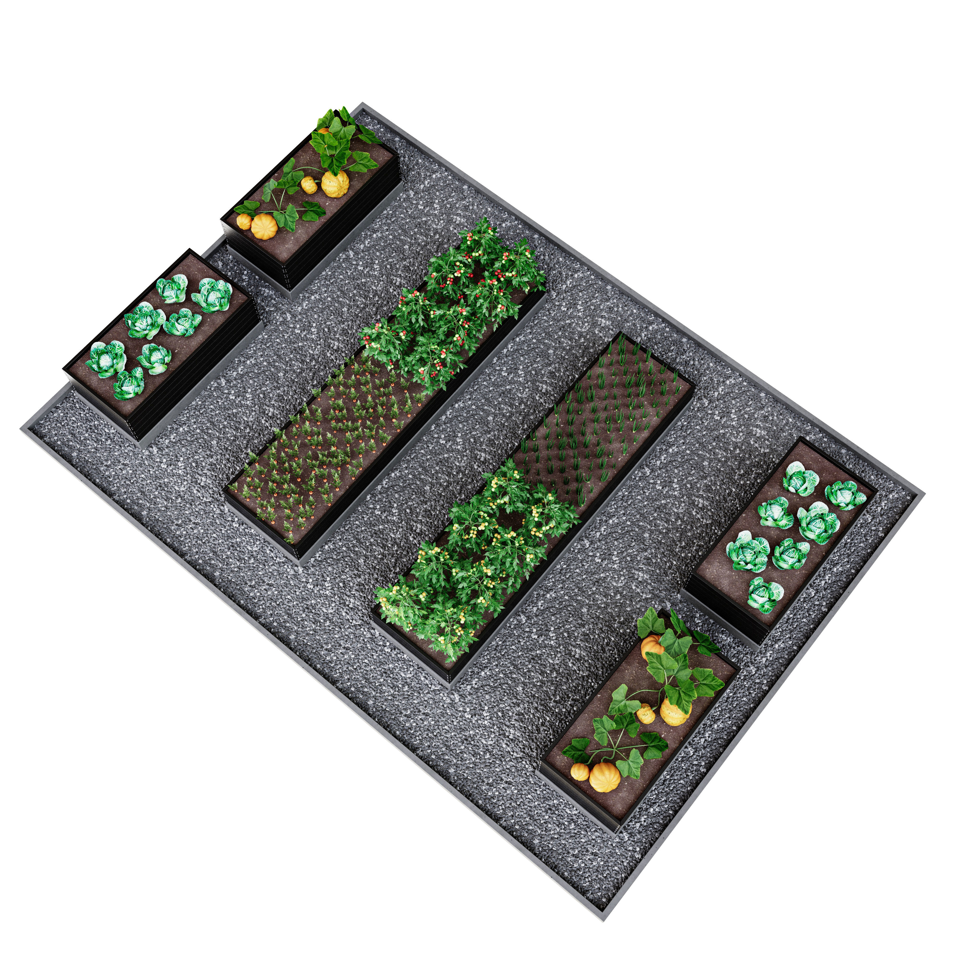 Kitchen garden 3D model_3