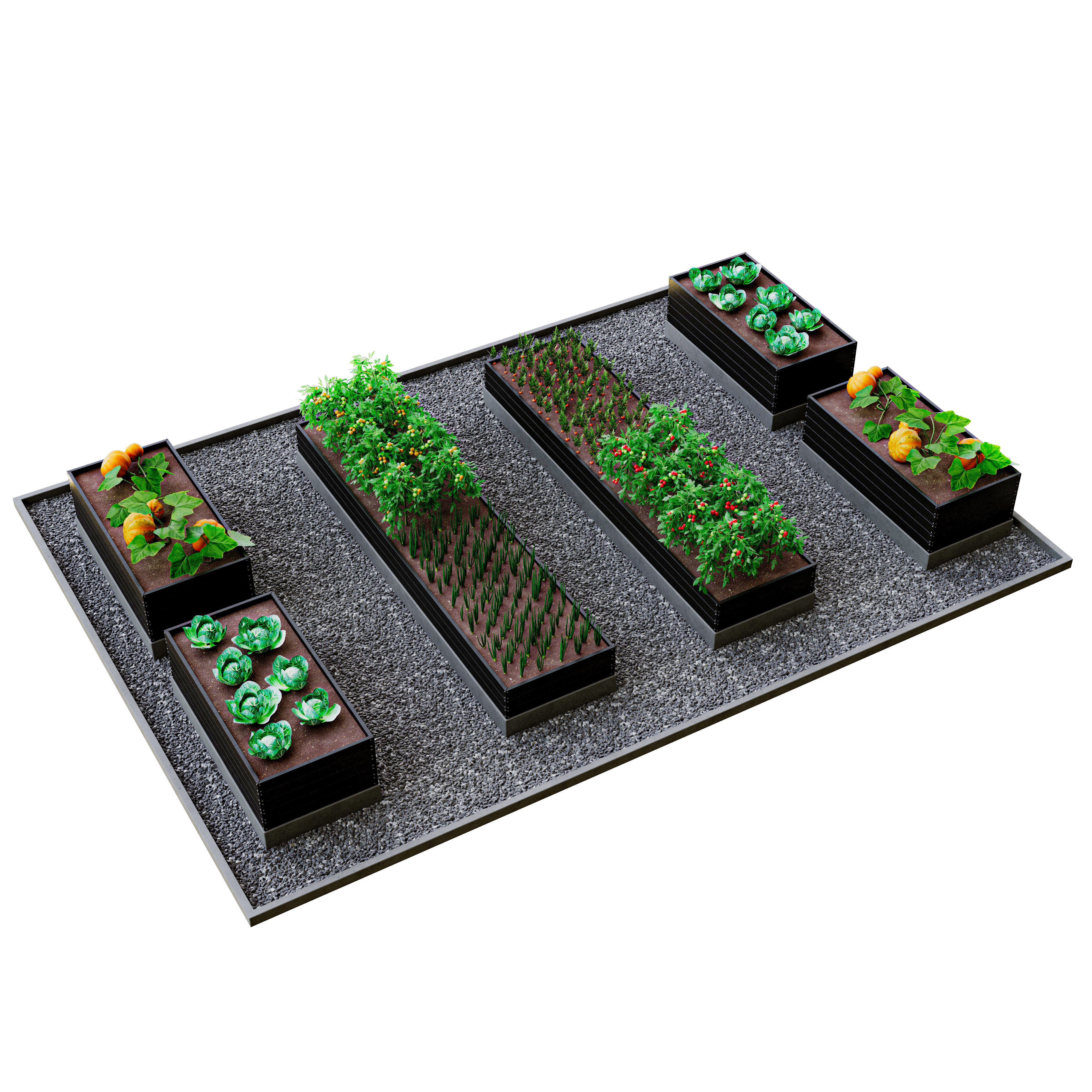Kitchen garden 3D model_2