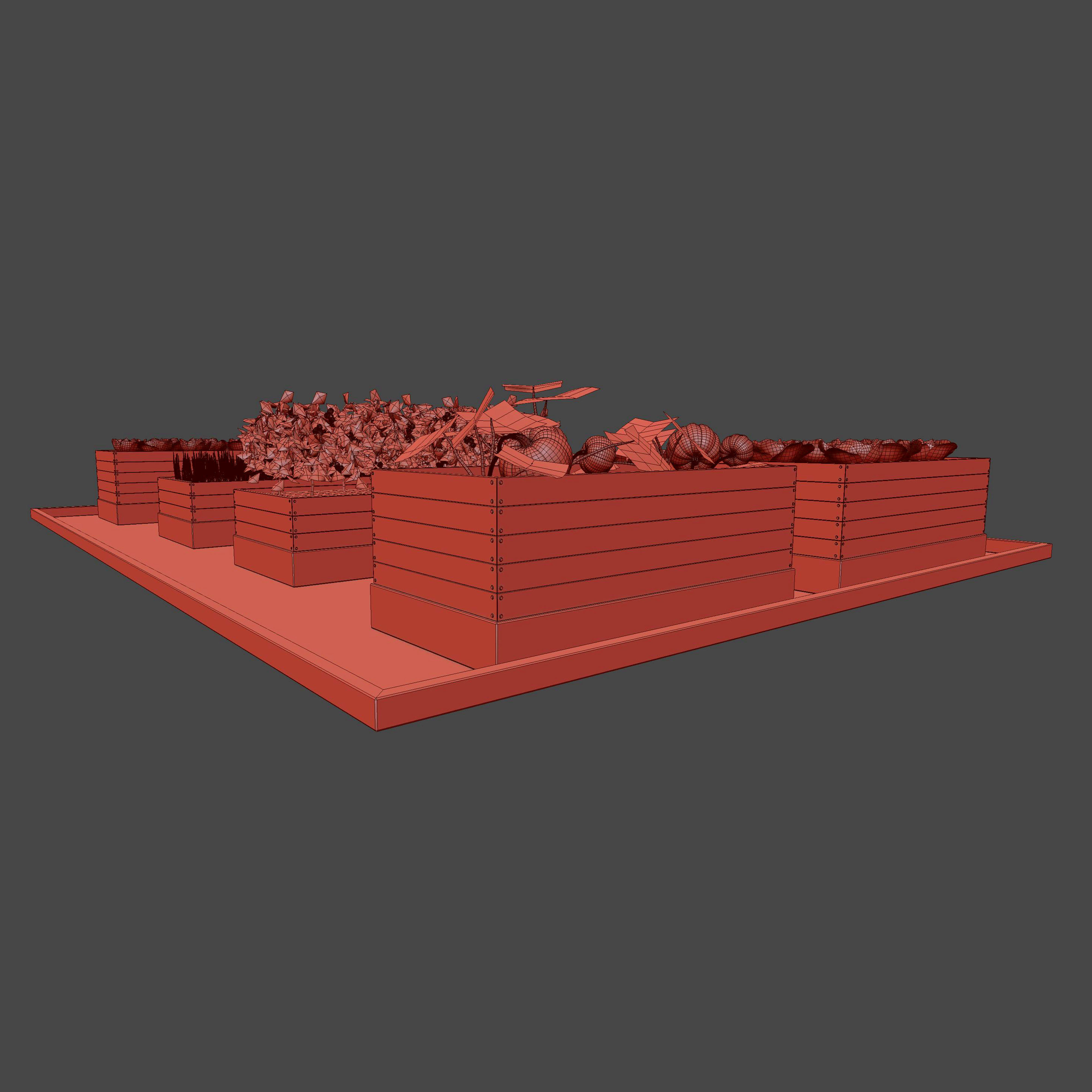 Kitchen garden 3D model_7
